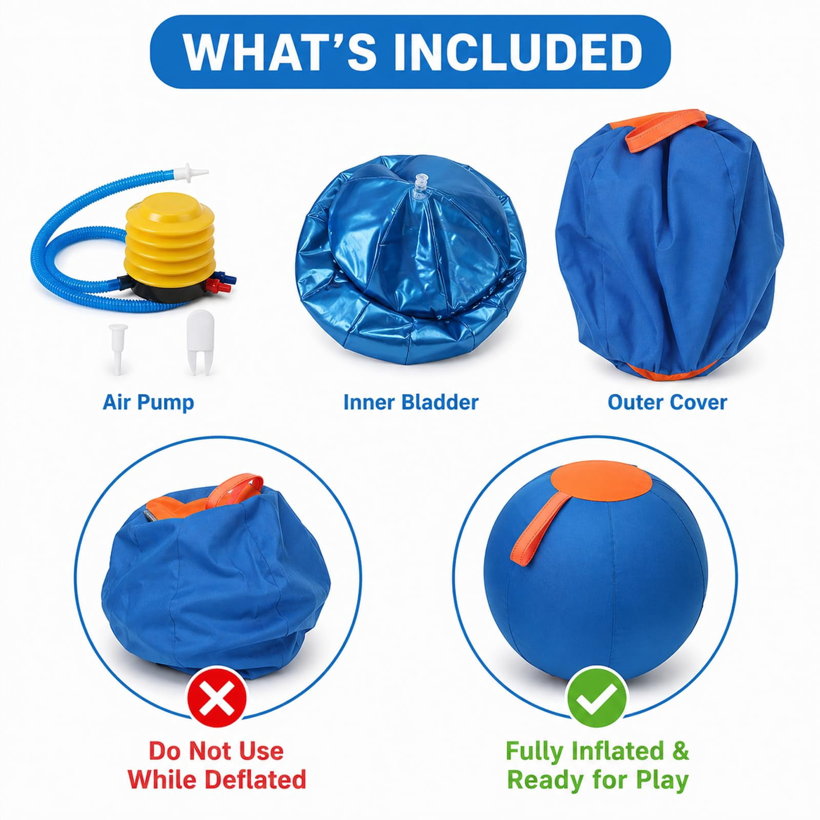 for Dogs 2026 Upgraded Durable and Chew-Resistant Extra-Large Enrichment Ball with A Protective Cover and Air Pump; Suitable for All Dog Breeds.