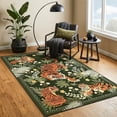 thumbnail image 7 of Beltran 3x5 Washable Tiger Area Rug – Vintage Safari Non Slip Carpet, Boho Green Print Rug for Living Room Bedroom Entryway, Easy Clean, 7 of 7