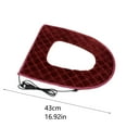 thumbnail image 5 of 1pc Toilet Seat Cover Pads, Bathroom Soft Thicker Warmer Toilet Seat Cover with Handle, Padded Toilet Seat Cover Cozy Breathable Stretchable Reusable Washable Universal Size (A), 5 of 8