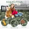 thumbnail image 5 of GlowSol 8'x10' Area Rug Vintage Floral Area Rug Indoor Non Slip Soft Foldable Accent Carpet for Living Room Bedroom, Green, 5 of 7