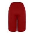 thumbnail image 6 of VV AVEORS Capri Pants For Women Split Side High Waist Casual Athletic Knee Length Summer Pants Casual Sweatpants With Pockets Wine XL, 6 of 7