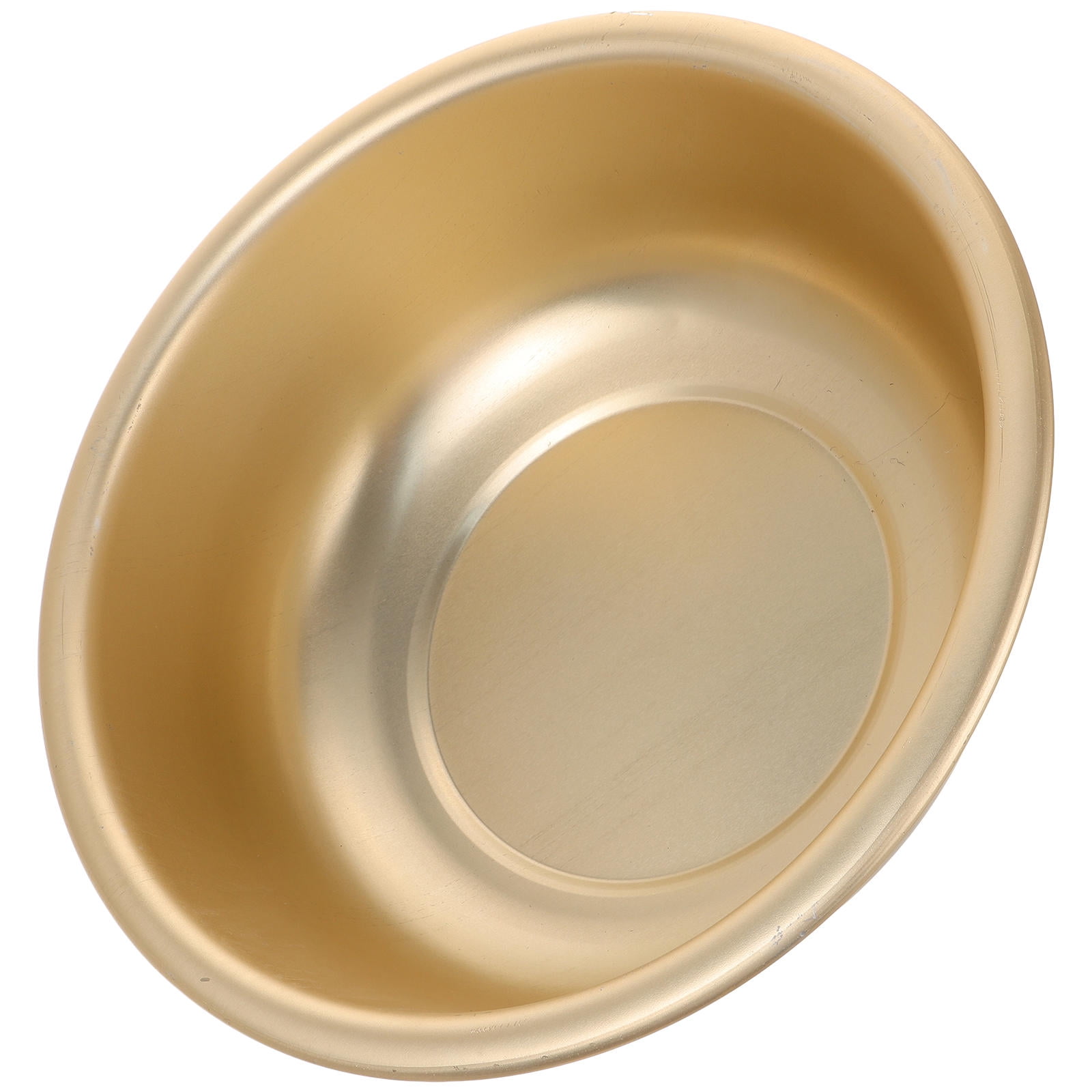 OUNONA Bowl Yellow Aluminum Soup Basin Baby 36.50X36.50X13.00CM Golden