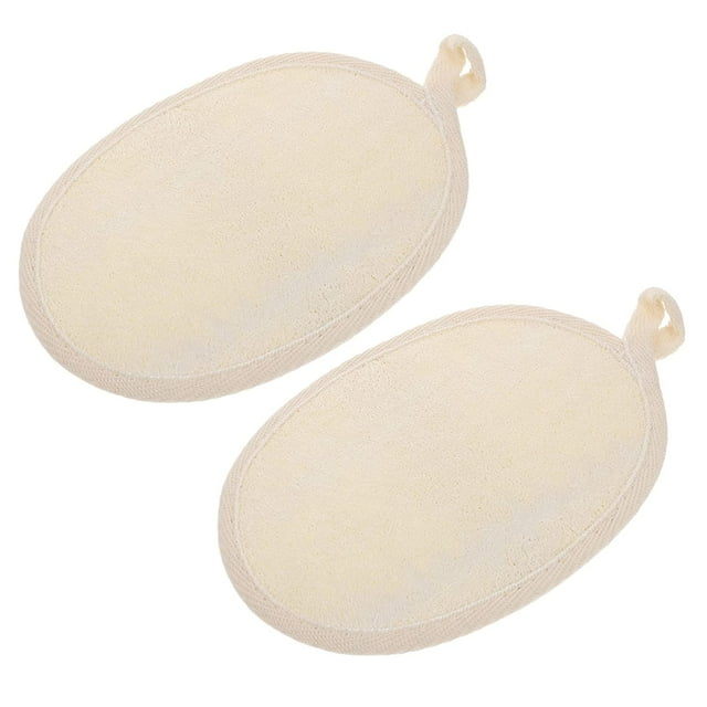 Bath Sponge 2 Pcs Bath Loofah Exfoliating Scrubber Pads Handheld Shower Loofah Scrubber for Skin Cleaning (White) Cleaning Tool