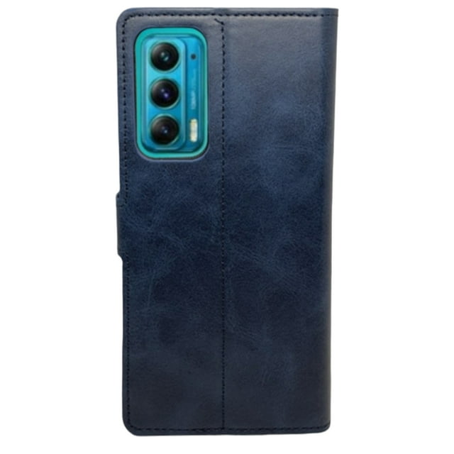 Funda Cartera Suave Cely Vesmir Para Motorola Edge 20 Azul Marino