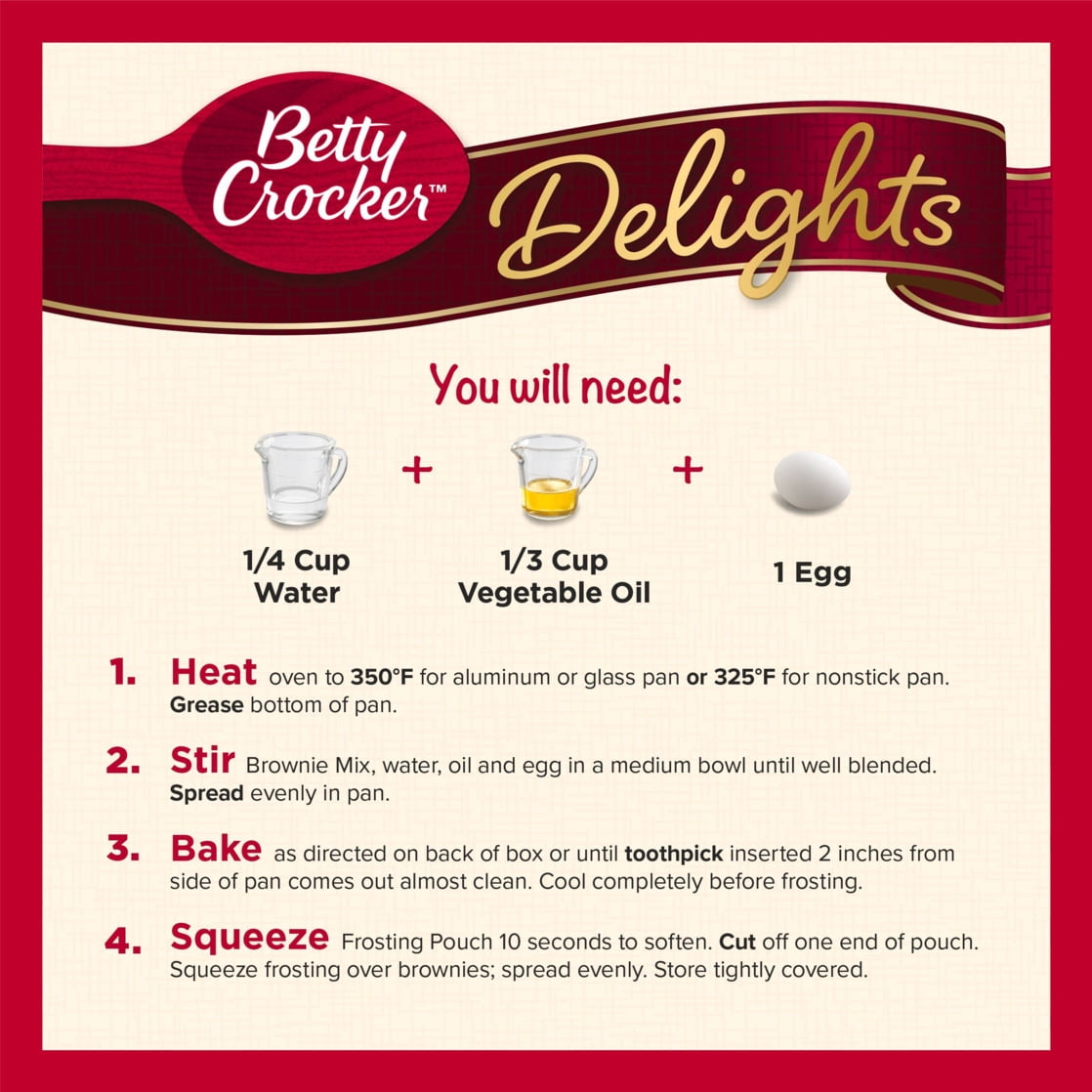 (12 pack) Betty Crocker Delights Supreme Frosted Brownie Mix, 19.1 oz.
