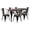 Black, variant on Flash Furniture Bailey 30.25" x 60" Black Metal Table Set with Wood Top and 6 Stack Chairs