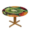 thumbnail image 3 of BCIIG Kiwi Orange Apple Round Table Cover Stain Resistant Washable Indoor Outdoor Tablecloth Kitchen Dining Wedding Parties Waterproof Fabric 100% Polyester 46-50, 3 of 8
