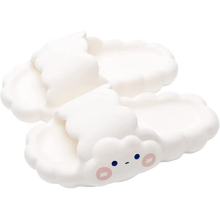 

CoCopeaunt Slippers for Women and Men Shower Bathroom Sandals Open Toe Soft Cushioned Extra Thick Non-Slip Cloud Slipper for Indoor & Outdoor