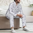 thumbnail image 7 of Lsque Lavender Flowers Pattern Long Sleeve Pajama Set for Men - Soft 2-Piece Sleepwear and Loungewear Set with Pockets, Comfy Nightwear-Large, 7 of 7