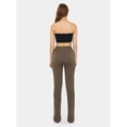 thumbnail image 4 of High-Waist Slim Fit Trousers with Zip-up Closure, 4 of 5