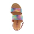 thumbnail image 4 of Kensie Girl Platform Hook & Loop Little Kids Footbed Sandals - Light Multicolor, 12, 4 of 6