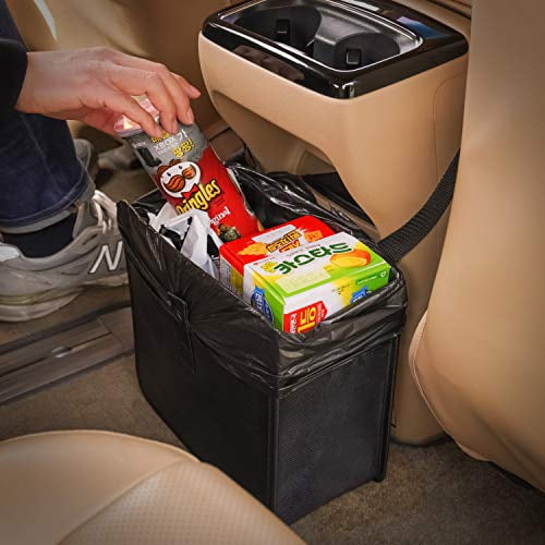 Car Trash Can Foldable Car Garbage Can Patented Car Waste Basket Comfortable 