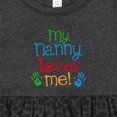 thumbnail image 4 of Inktastic My Nanny Loves Me Grandson Girls Baby Dress, 4 of 5