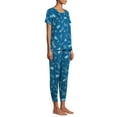 thumbnail image 3 of Secret Treasure’s Women’s Graphic Print Pajama Set, 2-Piece, 3 of 6