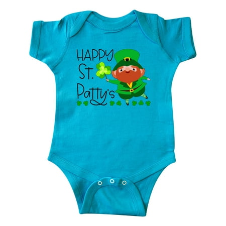 

Inktastic Happy St. Patty s with Cute Little Leprechaun Gift Baby Boy or Baby Girl Bodysuit