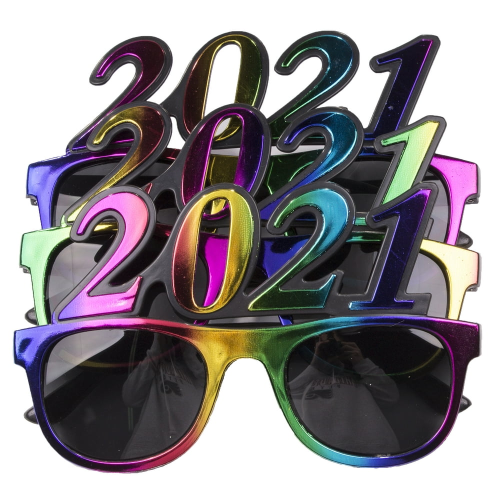 3 Pack Of 2021 New Years Eve Party Glasses (Multi Metallic) Walmart