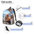 thumbnail image 5 of Balery Cute Guinea Pig Sea Vintage Canvas Backpack for Men and Women - Large Capacity, Durable Travel Laptop Bag for School, Work, Hiking, and Outdoor Activities-Small, 5 of 7