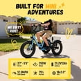 thumbnail image 6 of Electric Tricycle for Beginners – Folding 3-Wheel E-Bike with 16×3" Fat Tires, 500W Peak Motor, 302Wh Battery, Step-Through Frame, 12.5 MPH, Blue, 6 of 7