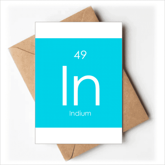 Chestry Elements Period Table Poor Metals Indium In Greeting Cards You are Invited Invitations