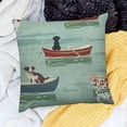thumbnail image 2 of SHANXI Throw Pillow Covers Home Decor Dog Boat Cream Pillow Cases Decorative 20x20in, 2 of 5