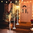 thumbnail image 3 of Lighted Birch Tree Set of 3, BTMWAY 4ft 5ft 6ft Indoor Decorative Birch Tree with Warm White Lights, Pre-lit Lighted White Christmas Tree Lights for Party/Wedding/Decor, Total 650pcs Lights, 3 of 10