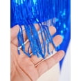 thumbnail image 7 of iiniim Girls Metallic Sequin Tassel Crop Top Cold Shoulder Cutout Back Long Sleeve Latin Jazz Dance Shirt Royal Blue 8, 7 of 7