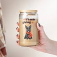 thumbnail image 4 of Happy Thanksgiving Scottish Terrier with Turkey Pumpkins Autumn Vibes 16oz Glass Cup Mug Scottie Dog Lover Gifts Glass Can with Bamboo Lid and Straw - 12018, 4 of 5
