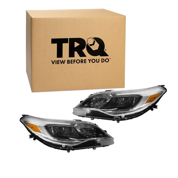 TRQ 2 Piece Headlight Assembly Set Driver & Passenger Side Fits Toyota Avalon 2013-2015 TO2502215 TO2503215 8111007120 8111007121 8115007120 8115007121