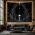 thumbnail image 6 of Celestial Moon Above a Mountain Lake Within a Stone Arch, Serene Gothic for Astronomy Fans, Lunar Wall Art, Housewarming Gift, Tapestry Wall Hanging for Bedroom and Studio, 6 of 7