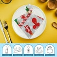 thumbnail image 6 of Qinduosi Merry Christmas Cloth Napkins Polyester Dinner Napkins Home Holiday Party Wedding 6 PCS, 6 of 7