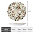 thumbnail image 2 of Wukai Mushroom Garnish Print Decorative Plate for Display,Bone China Decorative Plate, Ceramic Dinner Plate with Stand, Vertical Ceramic Plate-6in, 2 of 6