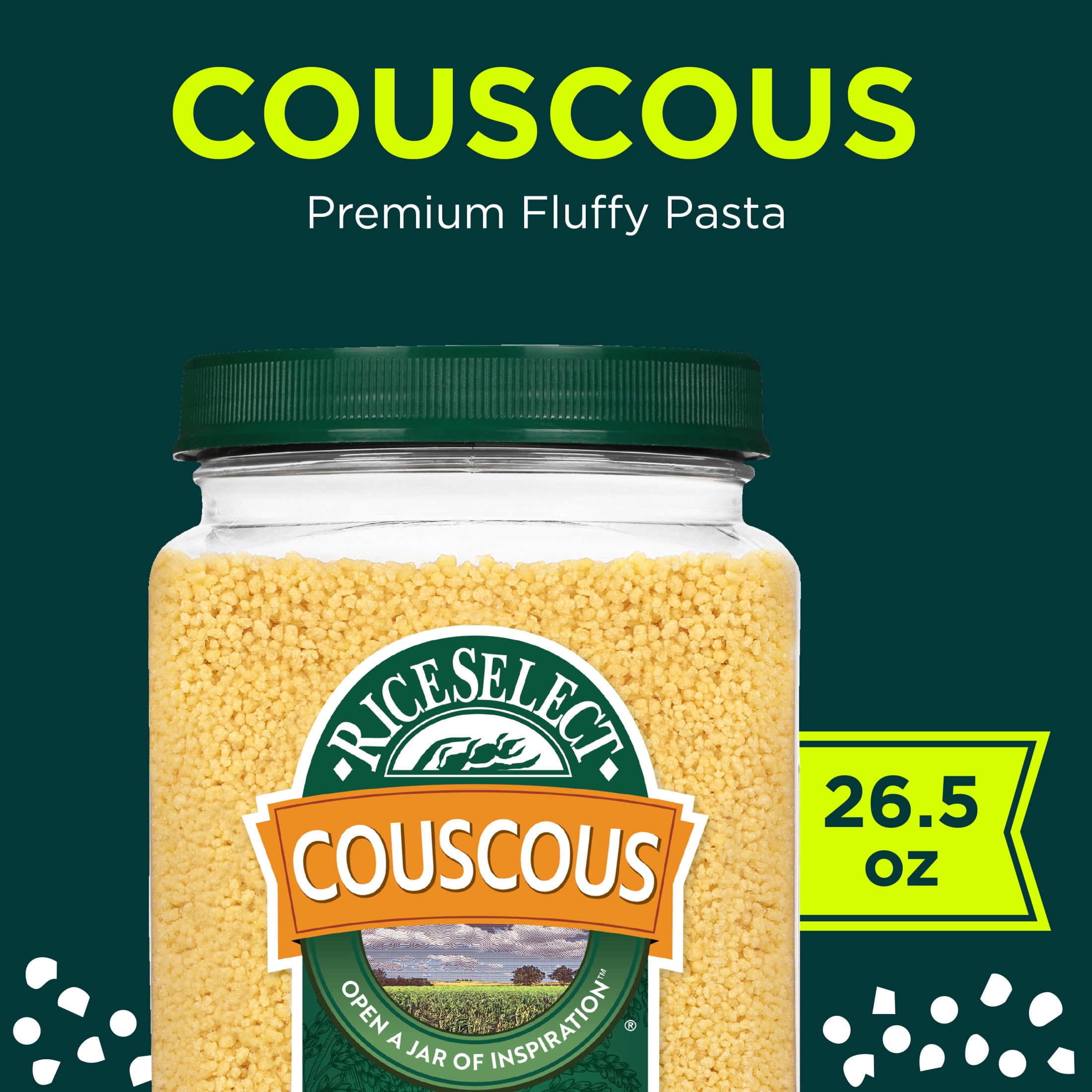 RiceSelect Original Couscous, Moroccan-Style Couscous, 26.5 oz Jar