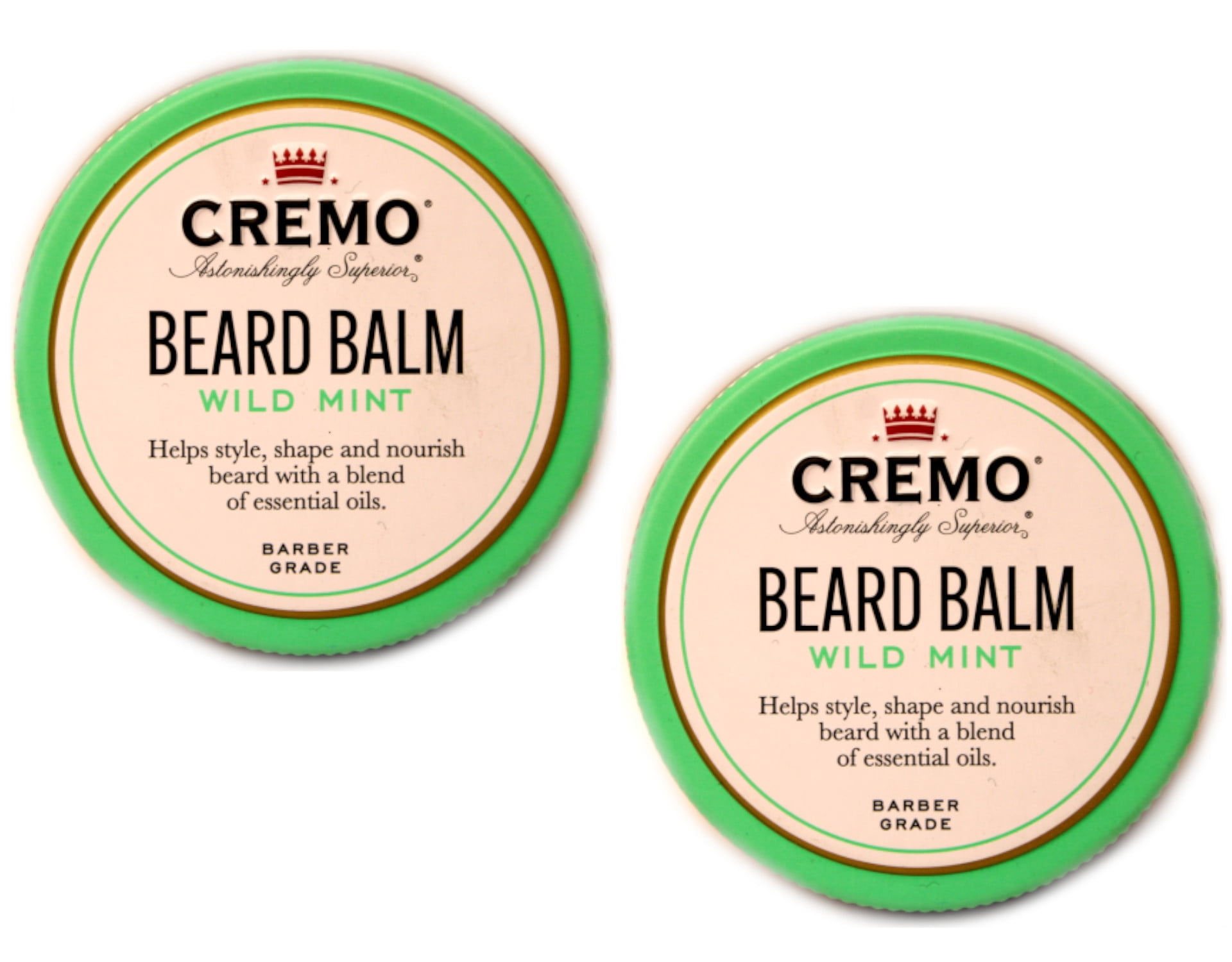 Cremo Beard Balm Wild Mint, 2 oz. - Pack of 2