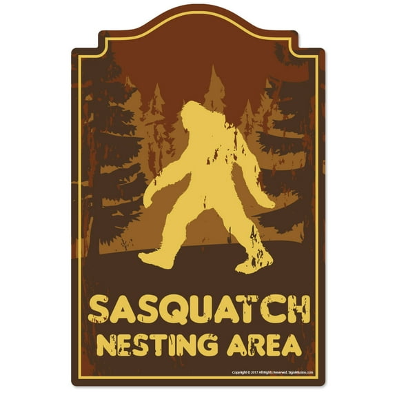 SignMission P-812 Sasquatch Nesting Area 12 x 8 in. Sasquatch Nesting Area Novelty Sign