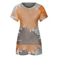 thumbnail image 3 of Women's 2PC Outfits Pajama Set Tie-dye Short Sleeve T Shirts and Loose Shorts Sleepwear Loungewear with Pockets, 3 of 6