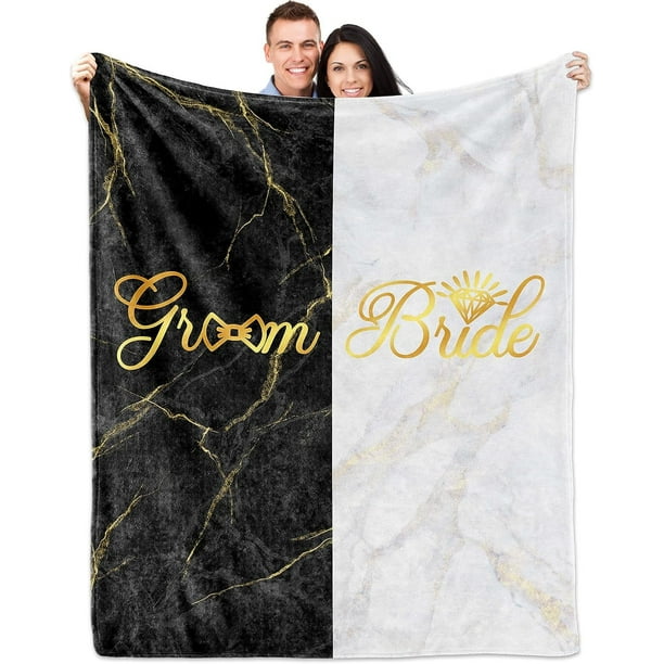 LHSHID Wedding Gifts for Couples Wife Anniversary Blanket Flannel Soft and Comfortable Anti static Bed Sofa Blanket 60x80in