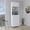 White, variant on Ideal Kitchen Microwave Cabinet - White/ Oak, 4 Legs, 1 Drawer, 2 Doors, Shelf Oak For Minimalist