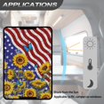 thumbnail image 5 of POLERO American Flag RV Entry Door Window Shade Sunshade Hook and Loop Fastener Camper Privacy Entrance Sun Blackout Fabric 17.3" x 26" (Sunflower Butterfly), 5 of 7
