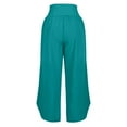 thumbnail image 5 of Htigea Capris for Women Casual Summer Wide Leg Crop Pants Loose Comfy Drawstring Yoga Jogger Capri Pants with Pockets Green XL, 5 of 7
