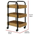 thumbnail image 4 of Oceanstar 3SC1675 Portable Storage Cart with 3 Easy Removable Bamboo Trays, 4 of 6