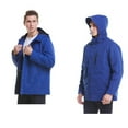 thumbnail image 4 of Lilgiuy Men's Three Charging Intelligent Heating Cotton Padded Jacket Hooded Pocket Zipper Solid Color Novelty Leisure Travel Heating Charge Jacket for Photoshot, 4 of 5