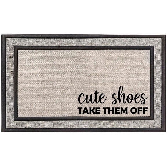 Cute Shoes Take Them Off Mats for Front Door Entry Front Porch Doormat Non-Slip Carpet Rugs Floor Mat Decorative for Home Bathroom Kitchen Indoor 18x30 Inch