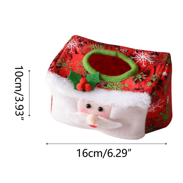 Fiudx Juego de Pañuelos Navideños, Decoración Festiva Única, Práctico Porta Pañuelos, Decoración Versátil para El Hogar y La Oficina, Regalo Ideal para Las Fiestas, Juego de 2 Piezas, Fácil Montaje.