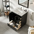 thumbnail image 5 of Eviva Happy 24"W x 18"D Espresso Bathroom Vanity with White Carrara Quartz Vanity Top and Rectangular Undermount Sink, 5 of 8