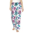 thumbnail image 2 of Goofa Hawaiian Style Printed Soft Pajama Pants for Women, Wide Leg Comfy Casual Lounge Yoga Pants-X-Large, 2 of 9