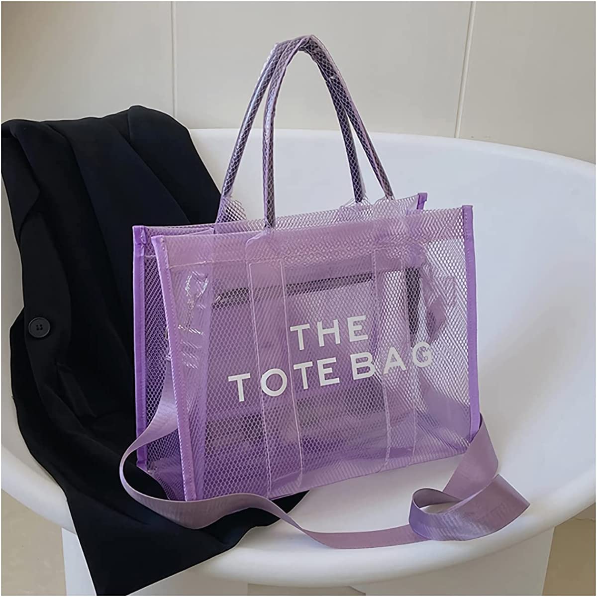 5pcs/10pcs PVC Transparent Tote Bag Large Clothes Shoes Box