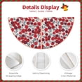 thumbnail image 3 of Fotbe Red Hawthorn Pattern Christmas Tree Skirt, Tree Skirts Plush Christmas Decorations, Christmas Tree Skirts Xmas Decorations Holiday Party Decor-48", 3 of 6