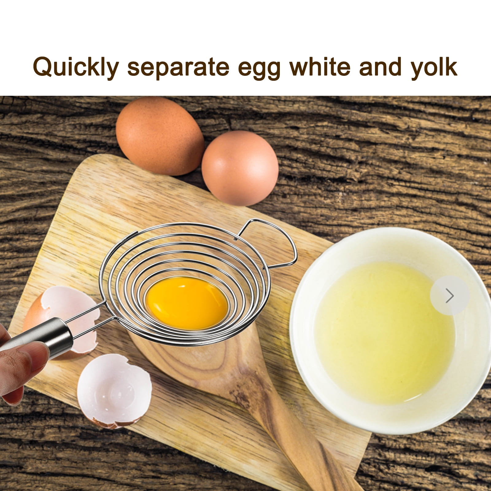 Unique Bargains Egg White Separator with Long Handle for Baking Cooking