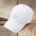 thumbnail image 2 of Mens Baseball Caps Letter D Baseball Cap Adjustable Sun Hat For Casual Outdoor Activities White One Size, 2 of 4