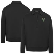 Unisex Levelwear Black Milwaukee Bucks Luxe Signature Quarter-Zip Tri-Blend Sweatshirt